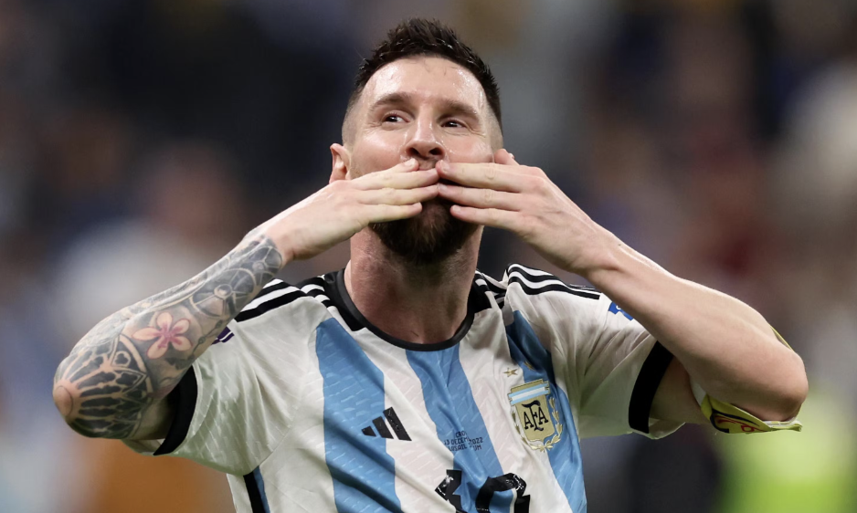 Lionel Messi as a world cup champion